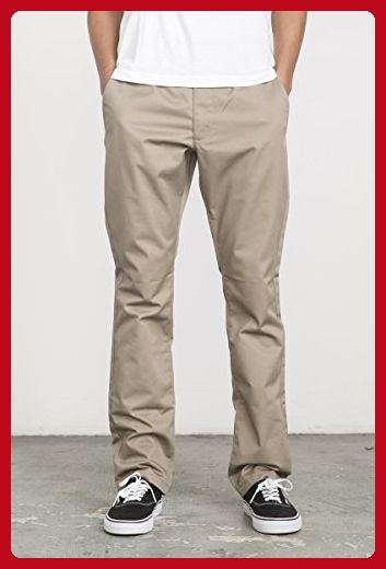 Chinos Men Outfit, Skate Outfit, Mens World, Fitted Slacks, Jogger Pants Outfit, Mens Dress Boots, Pants Outfit Men, Rvca Mens, Khaki Chino Pants