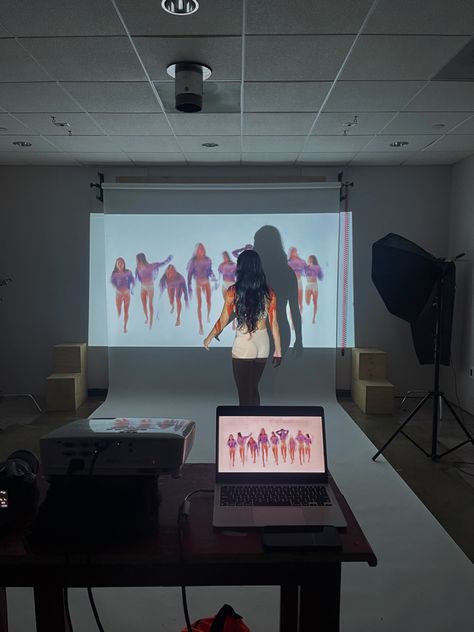 projector shoot, photoshoot, bts Diy Projector Photoshoot, Projector Screen Ideas, Projector Shoot, Projector Movie, Projector Photoshoot, Movie Projector, Projector Screen, Photoshoot Bts, Cover Ideas