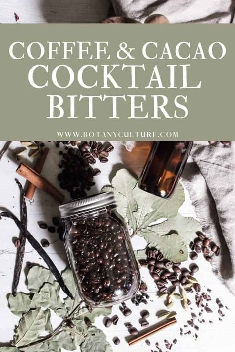 Herbal Pantry, Bitters Cocktail Recipes, Digestive Bitters, Bitters Recipe, Homemade Alcohol, Homemade Liquor, Organic Nuts, Homemade Cocktails, Liqueurs Recipes