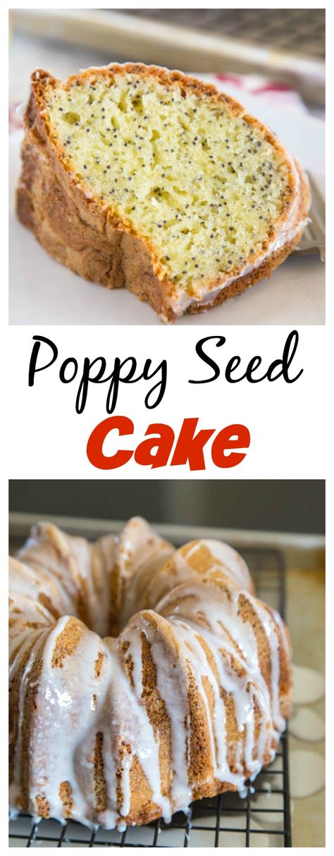 Poppy Seed Cake – a quick and easy cake recipe that comes together in minutes. Moist, delicious, and great for dessert, or with a cup of coffee. Poppy Seed Cake Recipe, Poppy Seed Bundt Cake, Cake Classic, Citrus Cake, Cheesecake Oreo, Lemon Poppyseed Cake, Seed Cake, Poppy Seed Cake, Lemon Poppy Seed