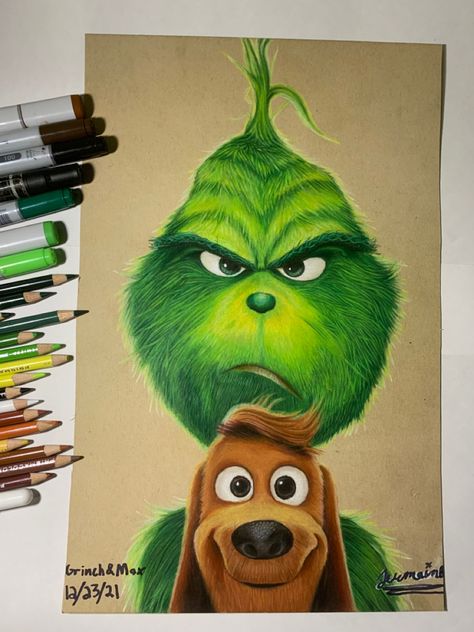 Grinch Drawing, Disney Art Drawings, Train Your Dragon, The Grinch, Disney Art, Grinch, Train, Art