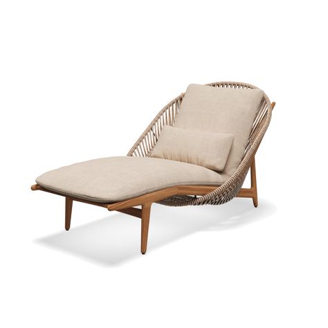 Bora Lounger | Gloster Bali Furniture, Spa Furniture, Potted Plants Outdoor, Woven Furniture, Estilo Boho Chic, Teak Frame, Fabric Seat, Beautiful Furniture, 2 Seater Sofa