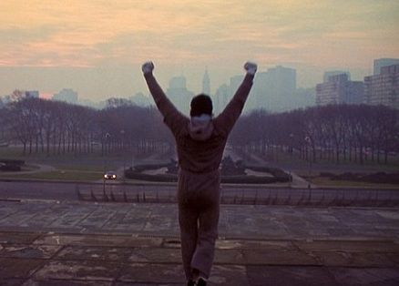 Sylvester Stallone in Rocky Art Steps, Rocky 1976, Philly Skyline, Rocky Steps, Apollo Creed, Sports Movie, Pacific Grove, Alexander Calder, Rocky Balboa