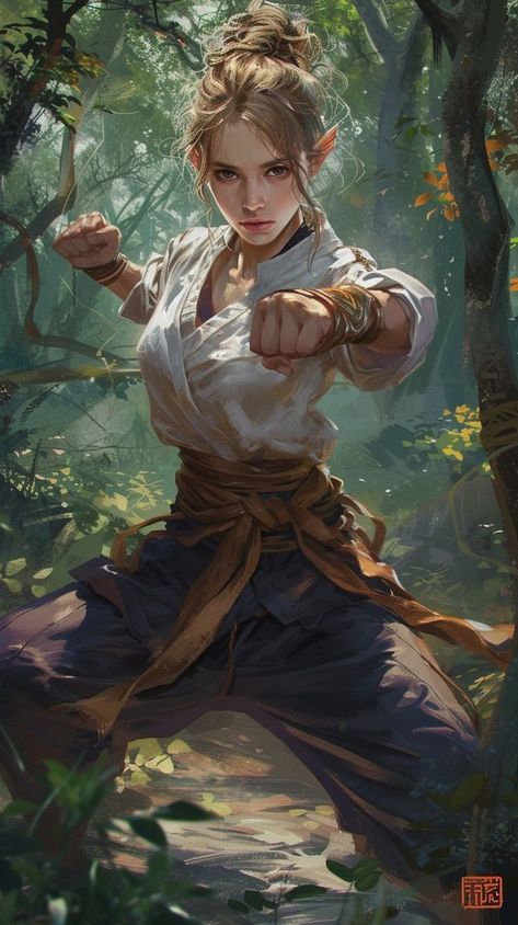 Female Dnd Character Art, Female Monk, Hilarious Dogs, Female Elf, Roleplay Characters, Female Character Concept, Fantasy Races, Dungeons And Dragons Characters, Dnd Art