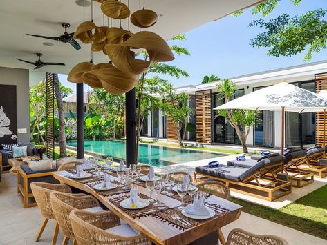 Bali Style Home, Beach Location, Tropical House Design, Bali House, Tropical House, Holiday Villa, Villa Design, Tropical Paradise, Future House