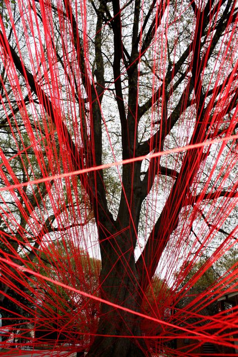 red yarn project Red Thread Aesthetic, Mindfulness Art, Red Things, Yarn Project, Red Tent, Random Aesthetics, I See Red, Red String, Red Thread