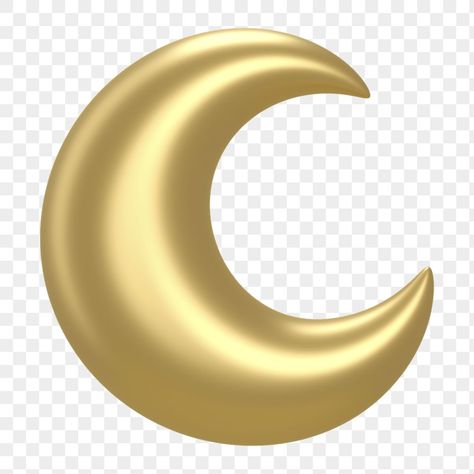 Gold Rendering, Scrapbook Edit, Icon Transparent Background, Png Moon, Gold Icons, Moon 3d, Moon Png, Balloon Shades, Gold Png