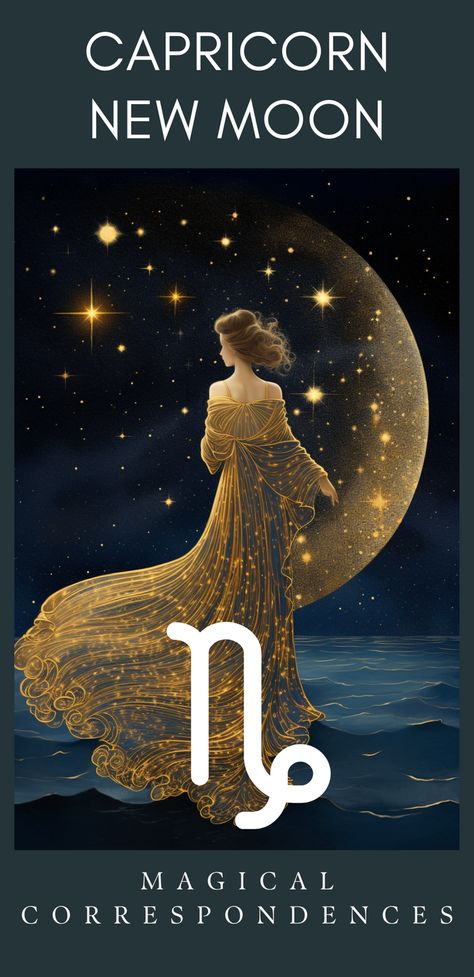 The Capricorn New Moon marked by Saturn's disciplined influence offers potent lunar magic for witches of all paths to manifest pragmatic goals. Discover unique insights into performing rituals aligned with your natal moon sign during this ambitious transit, including recommended crystals, herbs, and customized spells to make the most of Capricorn's earthy energy. Lunar Magic, Capricorn Moon, Eclectic Witch, Lunar Cycle, Moon Cycles, Modern Witch, Moon Signs, Spiritual Connection, New Moon