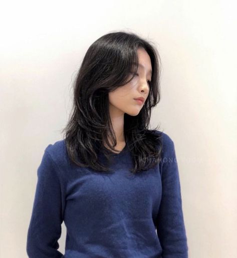 beauty hairstyles 2023 Hairstyles Wolfcut, Medium Balayage Hair, Wavy Layered Hair, Korean Hairstyles, Korean Hair Color, Hair Color Underneath, Hair Inspiration Long, Layered Haircuts For Medium Hair, Hair Color Streaks