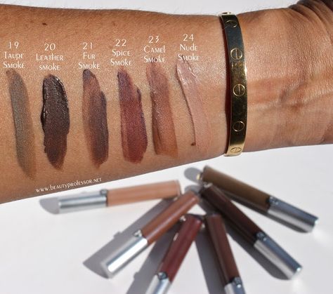 giorgio armani smoky matte eye tint swatches #20/21/23 Armani Eye Tint, Eye Tint, Brown Smokey, Giorgio Armani Beauty, Armani Beauty, Liquid Eyeshadow, Makeup Tools, Giorgio Armani, Neiman Marcus