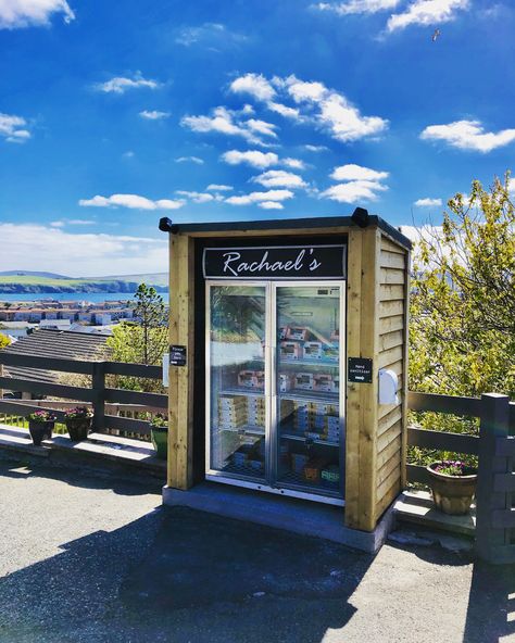 Community Fridge Ideas, Honesty Stall Ideas, Farm Stand With Fridge, Honesty Box Roadside, Honesty Box Ideas, Roadside Bakery Stand, Self Serve Farm Stand, Farm Store Ideas, Farmstand Ideas