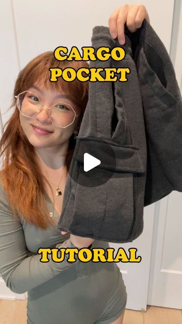 Angela Le | Fashion Designer & Personal Stylist on Instagram: "This is how to sew a cargo pocket!

Usually, a cargo pocket is made with thinner fabric than fleece, so the top & bottom edges should be folded over & stitched for a clean finish, but my sewing machine can’t handle that many layers of fleece. Although-I don’t actually mind the raw edges here, because fleece doesn’t really fray!|

Sorry for not posting this on a Sunday—IG has been giving me problems uploading lately 🙃

-

#sewsomethingsunday #cargoshorts #sewistsofinstagram #sewist #fashiondesigner #seamtress #tailor #upcycling #upcycledclothing #upcycledfashion #cargopocket #diysewing #sewingtutorial #thriftflip #sweatshorts" How To Sew Cargo Pockets, Sewing Pockets, Thrift Flip, Upcycled Fashion, Diy Sewing Clothes, Pocket Pattern, Cargo Pocket, Sweat Shorts, How To Sew