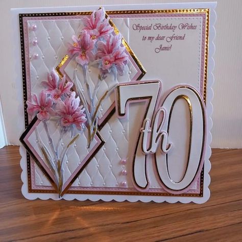 Handmade Greeting Card Designs, Happy Birthday Cards Handmade, 90th Birthday Cards, 80th Birthday Cards, Anniversary Cards Handmade, 70th Birthday Card, 50th Birthday Cards, Hand Made Greeting Cards, Birthday Cards For Women