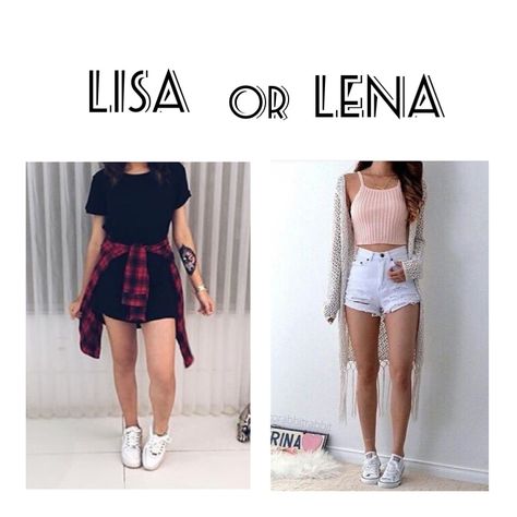 LISA OR LENA MY CHOICE: LENA Lisa Or Lena, Twin Outfits, Girl Costumes, Girl Drawing, New Outfits, A Girl, Trendy Outfits, Stylish Outfits