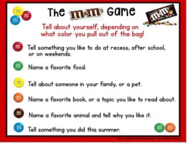 The M&M game. M&m Activities For Kids, M M Game, M&m Games, My Type This Or That, M And M Game, Mm Game, Field Day Games, Get To Know You Activities, First Day Activities