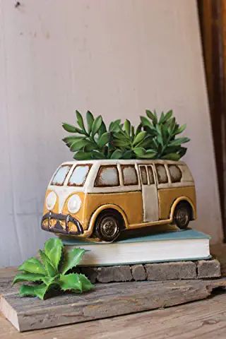 Van Hippie, Cactus Terrarium, Yellow Vans, Volkswagen Van, Hippie Van, Keramik Design, Vw Van, Succulent Planter, Ceramic Planters