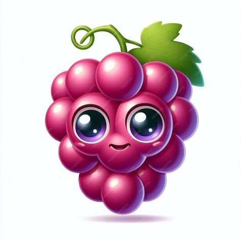 Smiling Grape A Cute Cartoon Fruit | Premium AI-generated image Cartoon Fruit, Cute Cartoon, Graphic Resources, Grapes, Fruit, Quick Saves