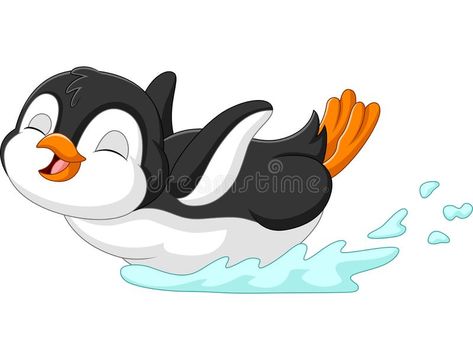 Cute penguin cartoon sliding on water stock illustration Cute Penguin Art, Penguin Sliding, Cartoon Slide, Cute Penguin Cartoon, Christian Christmas Decorations, Penguin Cartoon, Penguin Illustration, Penguin Drawing, Penguins And Polar Bears