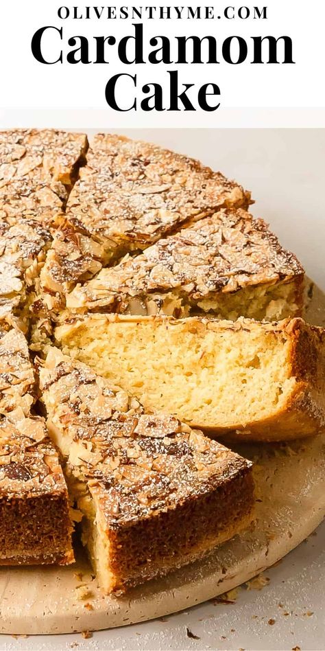 Armenian Nutmeg Cake Recipe, Baking With Cardamom, Seed Cake Recipe English, Gluten Free Cardamom Cake, Almond Cardamom Cake, Quick Easy Cakes, Swedish Cardamom Cake, Swedish Cake Recipes, Cardamom Recipes Baking