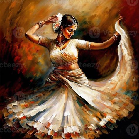 Kathak Dance Painting, Kathak Dance Photography, Kathak Poses, What Is Dance, Dance Artwork, Kathak Dance, Dance Painting, Dance Background, Dance Wallpaper