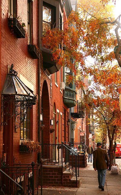 Haute in Philadelphia. Fall is here in Rittenhouse neighborhood of Philadelphia, Pennsylvania, U.S | by David OMalley Autumn Scenes, Philadelphia Pennsylvania, Lombok, City Aesthetic, Street Scenes, Autumn Theme, Autumn Leaves, Places To See, Fall Colors