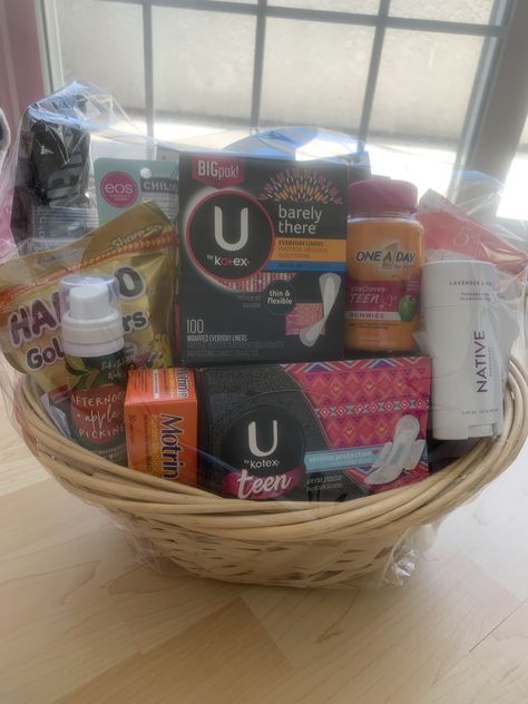 1st Period Gift Basket, Period Gift Basket, Period Basket For Daughter, Period Basket, Period Basket For Girlfriend, First Period Kit Daughters, Period Package, Girl Survival Kits, Period Starter Kit