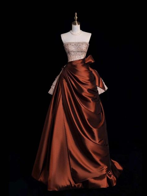 Maroon Prom Dress Burgundy, Prom Dresses Brown, Burgundy Prom Dress Mermaid, Maroon Prom Dress, Prom Dress Elegant, Satin Sleeves, Prom Dresses Elegant, Prom Dresses Long Mermaid, Cute Homecoming Dresses