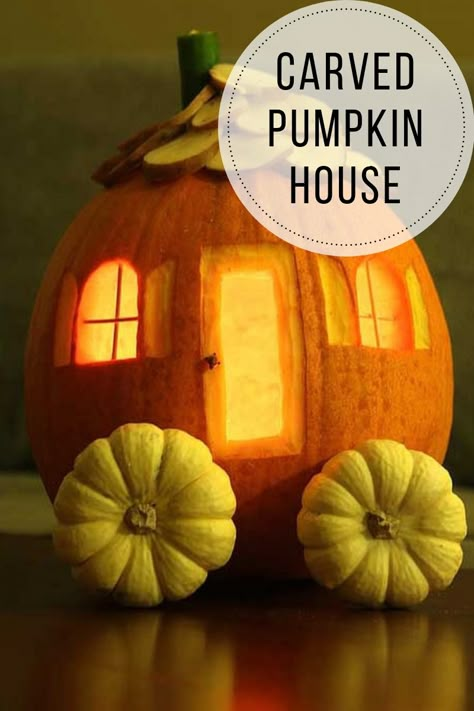 Carved Pumpkin House #Halloween #Pumpkincarving #Halloweendecoration #Halloweenpumpkinideas Pumpkin Carving Easy, Halloween Pumpkin Ideas, Diy Pumpkin Carving, Pumkin Decoration, Minnie Mouse Pumpkin, Creative Pumpkin Decorating, Cute Pumpkin Carving, Disney Pumpkin Carving, Creative Pumpkin Carving