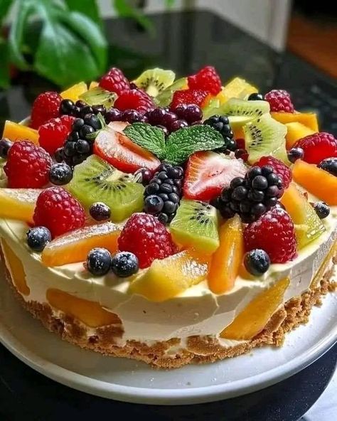 Country Boy Cooking with Marshall Fan's | *Fruit Salad Cheesecake** | Facebook Fruit Salad Cheesecake, Cheesecake Fruit Salad, Fruit Salad Ingredients, Sweets For Diabetics, Cheesecake Ingredients, Recipes Fruit, Vanilla Wafer, Rachael Ray Recipes, Brown Recipe