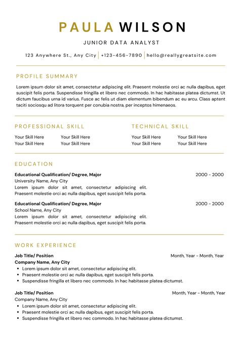 Elevate your professional image with our "White Gold Elegant Minimalist Data Analyst Resume CV A4 Printable." 🌟 Crafted with precision and sophistication, this design will ensure your resume stands out with elegance. Perfect for showcasing your skills in a modern, professional format. Don’t miss the chance to make a lasting impression—download yours today! Data Analyst Resume, Analyst Resume, Editable Resume, Resume Writing Tips, Executive Resume, Resume Writing Services, Data Analyst, Resume Template Professional, Resume Tips