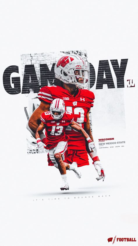 Gameday Poster Ideas, Game Day Sports Graphics, Game Day Graphics, Gameday Graphics, College Sports Graphics, Soccer Posters, Football Graphics, Photo Social Media, Sports Design Ideas