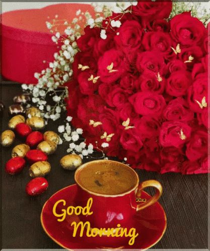 Coffee Vs Tea, Android Wallpaper Blue, Coffee Gif, Valentines Day Wishes, Good Morning Beautiful Flowers, Beautiful Flowers Photography, Good Morning Friends Images, Good Morning Photos, Tea Break