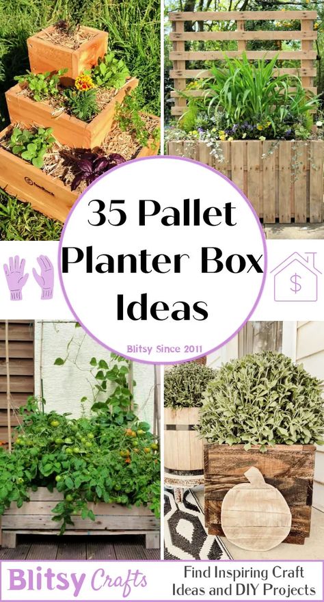 35 DIY Pallet Planter Box Ideas You Can Build with Free Wood Pallet Planter Boxes, Diy Pallet Planter, Planter Box Ideas, Pallet Planter Box, Wood Pallet Planters, Diy Wood Pallet, Pallet Projects Garden, Diy Wood Pallet Projects, Diy Planter Box