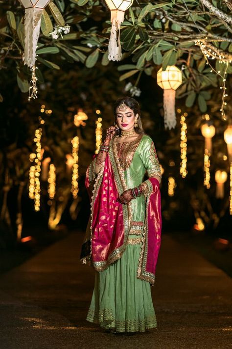 Photo from Jaskirat & Sujinder Wedding Jago Outfit Punjabi, Jago Outfit, Maang Tikka Design, Tikka Designs, Bridal Suit, Mehendi Outfit, Mehendi Outfits, Thailand Wedding, Punjabi Bride