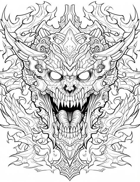 coloring pages halloween, check our site Demon Coloring Pages, Gothic Coloring Pages For Adults, Coloring Pages Halloween, Skull Coloring, Witch Coloring Pages, Horror Drawing, Skull Coloring Pages, Adults Coloring, Kids Coloring Pages