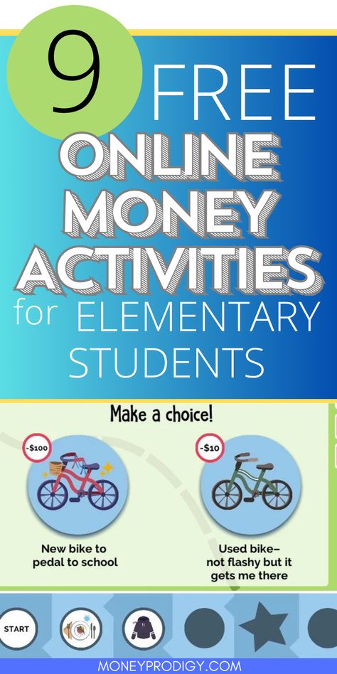 Free online money activities for elementary students - great financial literacy activities to supplement classroom learning about money. Students will love these free online money games - so many great money lessons for kids. Games For Elementary Students, Learning About Money, Financial Literacy Activities, Teaching Kids Money, Activities For Elementary Students, Financial Literacy Lessons, Consumer Math, Student Finance, Money Activities