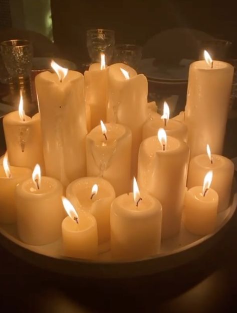 Pillar Candle Aesthetic, Leahcore Aesthetic, Romanticizing Your Life, Candle Obsession, Candles Aesthetic, Candle Centerpiece, Aesthetic Candles, Candle Aesthetic, Aesthetic Tiktok