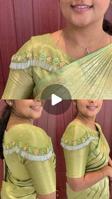 Swathi sundarrajan on Instagram: "Saree @lotus__collections  blouse @yuhaa_boutique  Blouse design ❤️ #stylewithswathi Saree prepleating and box folding service available  Self saree draping and professional draping class with government certification ✅ - Saree Pleating   -  Saree Ironing   -  Saree Folding  -  Saree Draping   Join now and you will know :  - how to drape Saree in perfection   - how to drape the folded saree in 5 minutes   Block your seats now.  If u wanna drape your saree like pro with in 5 mins then you can send your saree for prepleating .  🥻saree will be prepleated according to your body type . 🥻saree will be pleated ironed and box fold so that u can pack your saree anywhere (travel friendly) . 🥻certified saree Drapist .  🥻dm for saree draping workshop 👍 📍salem  D Blouse Lotus Design, Pack Back Blouse Designs, Box Neck Blouse Design, Pack Neck Blouse Designs Latest, Unique Blouse Pattern, Designer Blouse Designs Latest, Blouse Painting Designs Latest, Hand Design For Blouse, Pattern Blouse Designs Latest