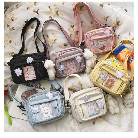 Crossbody Bags Small Kawaii | Transparent Crossbody Bag | Kawaii Transparent Bag - New - Aliexpress Kawaii Bag, Kawaii Bags, Retro Purse, Transparent Bag, Nylon Tote Bags, Pretty Bags, Nylon Tote, Shoulder Messenger Bag, Fujifilm Instax Mini