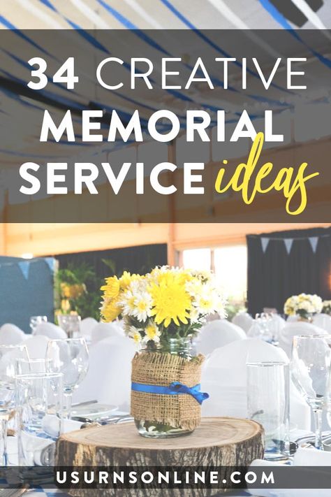 34 Creative Memorial Service Ideas » Urns | Online Celebration Of Life Memorial Ideas, Memorial Service Ideas, Memorial Service Decorations, Photos Black And White, Service Ideas, Memorial Ideas, Memory Table, In Memory Of Dad, Event Planning Business