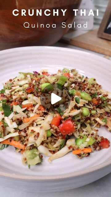 Thai Quinoa Salad, Shelled Edamame, Thai Quinoa, Quinoa Dishes, Vegan Salads, Coconut Aminos, My Recipes, Wine Vinegar, Vegan Salad