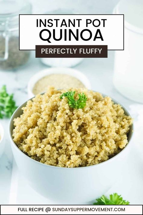 Quinoa in Instant Pot Quinoa In Instant Pot, Instantpot Quinoa, Flavorful Quinoa, Instant Pot Quinoa Recipes, Savory Quinoa, Fluffy Quinoa, Recipe Quinoa, Perfect Quinoa, Instant Pot Quinoa