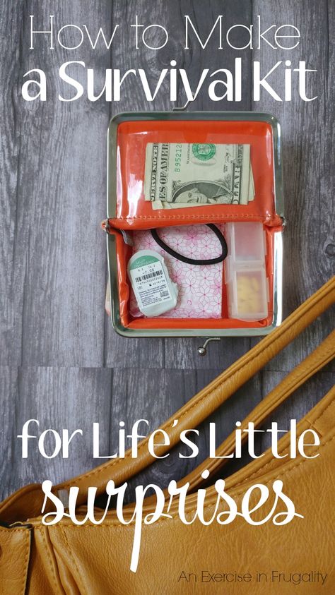 How to Make a Survival Kit for Life’s Little Surprises Survival Kit For Life, Mini Emergency Kit, Make A Purse, Facebook Tips, How To Make Purses, An Exercise, At Home Exercises, Pure Leaf Tea Bottle, Emergency Kit