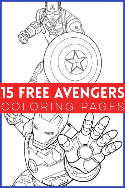 Captain America and Iron Man coloring pages for kids Free Avengers Printables, Superhero Activity Sheets, Marvel Printables Free, Avengers Printables Free, Marvel Coloring Pages Free Printable, Avengers Coloring Pages Free Printable, Superhero Coloring Pages Free Printable, Marvel Coloring Pages, Superhero Activities