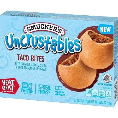 Target Snacks, Barney Christmas, Pepperoni Bites, Smuckers Uncrustables, Bbq Chicken Bites, Bread Bites, Taco Bites, Frozen Appetizers, Homemade Sandwich