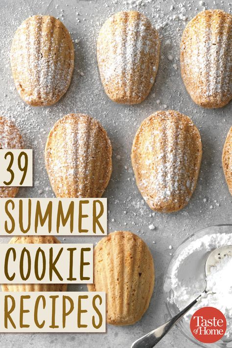 39 Summer Cookie Recipes Best Summer Cookies, Easy Summer Cookies, Summer Cookie Flavors, Summer Cookie Ideas, Cookie Recipes Summer, Summer Cookies Recipes, August Desserts, Summer Pastries, Summer Baked Goods