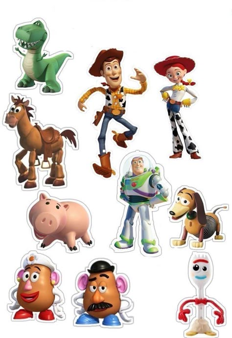 Toy Story Characters Printables, Toy Story Cake Topper Printable, Toy Story Second Birthday Party, Toy Story Printables, Toy Story Cupcakes, Toy Story Party Decorations, Parade Ideas, Jessie Toy Story, Toy Story Characters