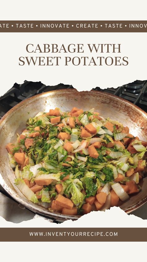 Cabbage And Sweet Potato Recipes, Sweet Potato Stir Fry, Sauteed Sweet Potatoes, Healthy Cabbage, Garlic And Oil, Sweet Potato Oven, Butternut Squash Sweet, Boiled Cabbage, Sweet Potato Side Dish