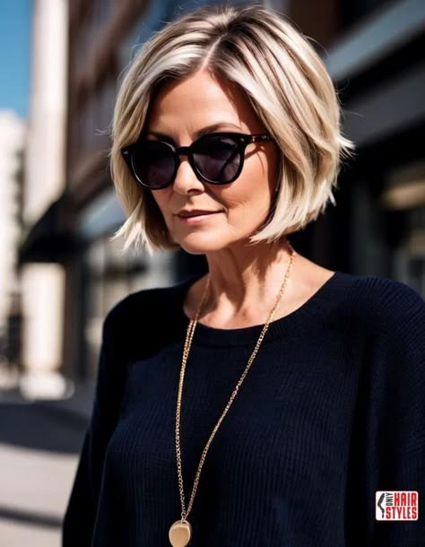 Bob For 50+, Mikado Haircut Short, Short Bob Tucked Behind Ears, Short Bob Hair For Round Face, Short Bob Glasses, Hairstyles For Fine Hair 2024, Short Bob Haircuts For Women Over 50, Longer Pixie Haircut Fine Hair, Bob Hairstyles No Bangs