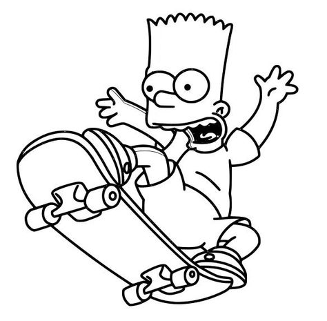 Bart Drawings, Bart Simpson Drawing, Bart And Lisa, Skateboard Tattoo, Simpsons Tattoo, Simpsons Drawings, Saved Tattoo, Skate Art, Drawing Wallpaper